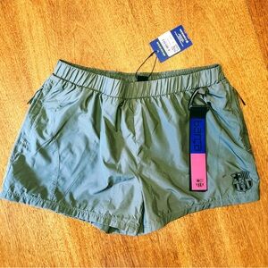 NWT- FC Barçelona Women's Shorts | olive green | Logo Keychain | Size L
